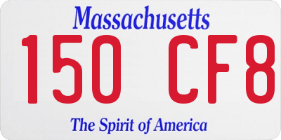 MA license plate 150CF8
