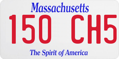 MA license plate 150CH5