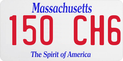 MA license plate 150CH6