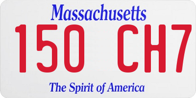 MA license plate 150CH7