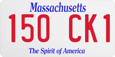 MA license plate 150CK1