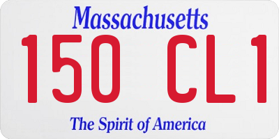 MA license plate 150CL1