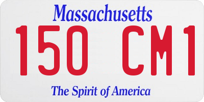 MA license plate 150CM1