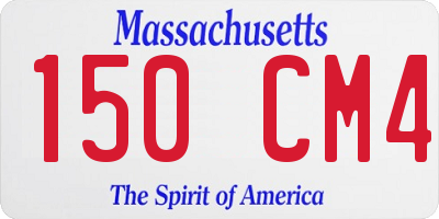 MA license plate 150CM4