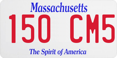 MA license plate 150CM5