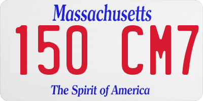 MA license plate 150CM7