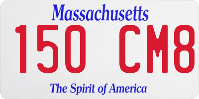 MA license plate 150CM8