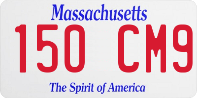 MA license plate 150CM9