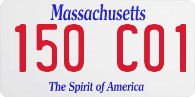 MA license plate 150CO1