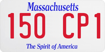 MA license plate 150CP1