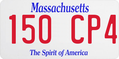 MA license plate 150CP4
