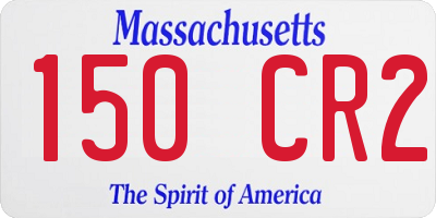 MA license plate 150CR2