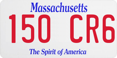 MA license plate 150CR6