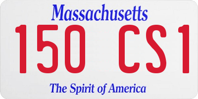 MA license plate 150CS1