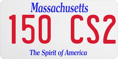 MA license plate 150CS2