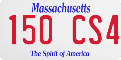 MA license plate 150CS4