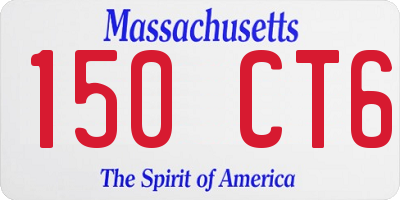 MA license plate 150CT6