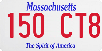 MA license plate 150CT8