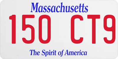 MA license plate 150CT9