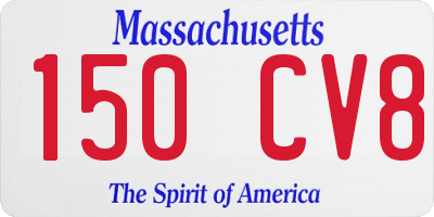 MA license plate 150CV8
