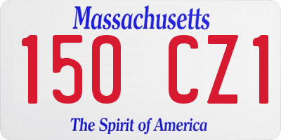 MA license plate 150CZ1