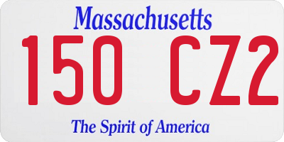 MA license plate 150CZ2
