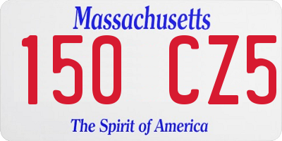 MA license plate 150CZ5