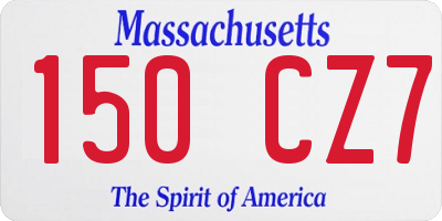 MA license plate 150CZ7