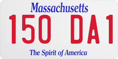 MA license plate 150DA1