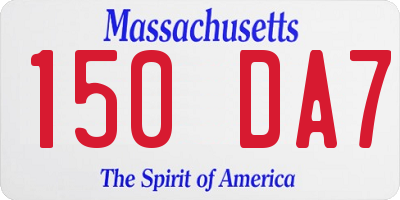 MA license plate 150DA7