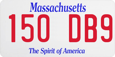 MA license plate 150DB9