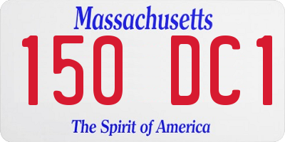 MA license plate 150DC1