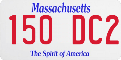 MA license plate 150DC2