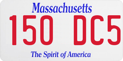 MA license plate 150DC5