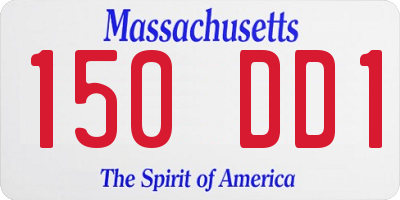 MA license plate 150DD1