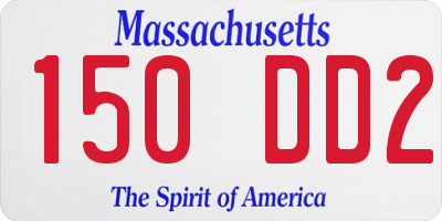 MA license plate 150DD2