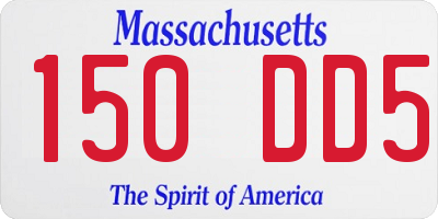 MA license plate 150DD5