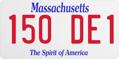 MA license plate 150DE1