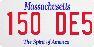 MA license plate 150DE5