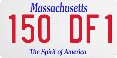 MA license plate 150DF1