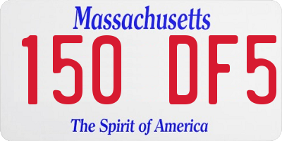 MA license plate 150DF5