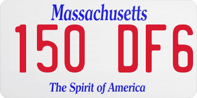 MA license plate 150DF6