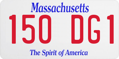 MA license plate 150DG1