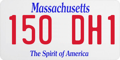MA license plate 150DH1