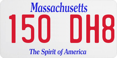 MA license plate 150DH8