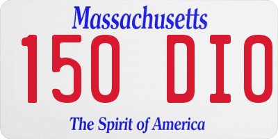 MA license plate 150DI0