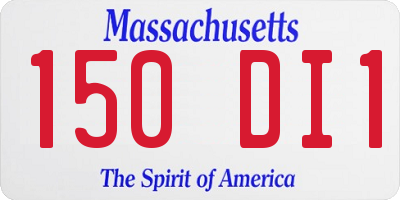 MA license plate 150DI1