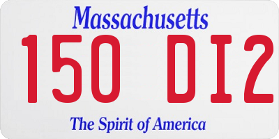 MA license plate 150DI2