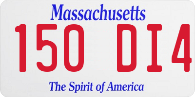 MA license plate 150DI4