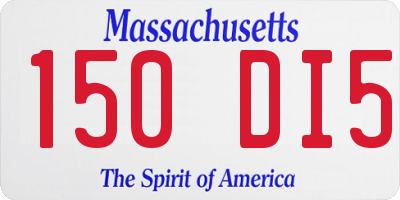 MA license plate 150DI5